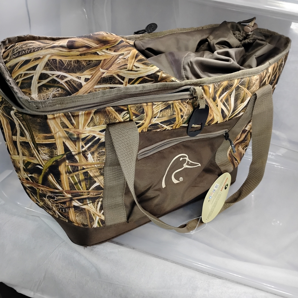 Camo Duffel Bag with Duck Logo